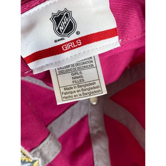 NHL Girls Fuchsia Pink Las Vegas Knights Hockey Baseball Cap Embroidered Logo - Picture 4 of 12